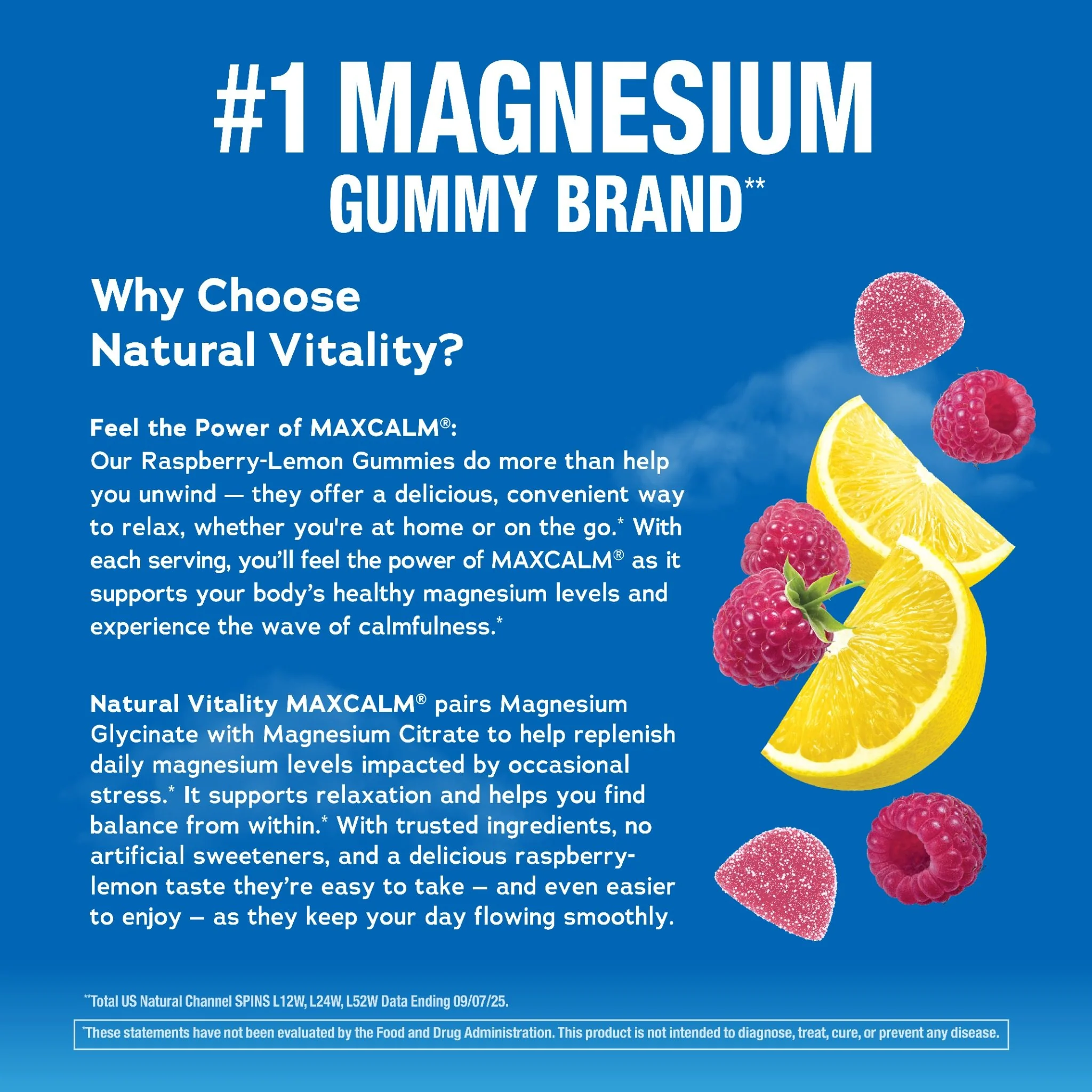 CALM Gummies Raspberry-Lemon Flavor, 60 Tasty Gummies - Image 7