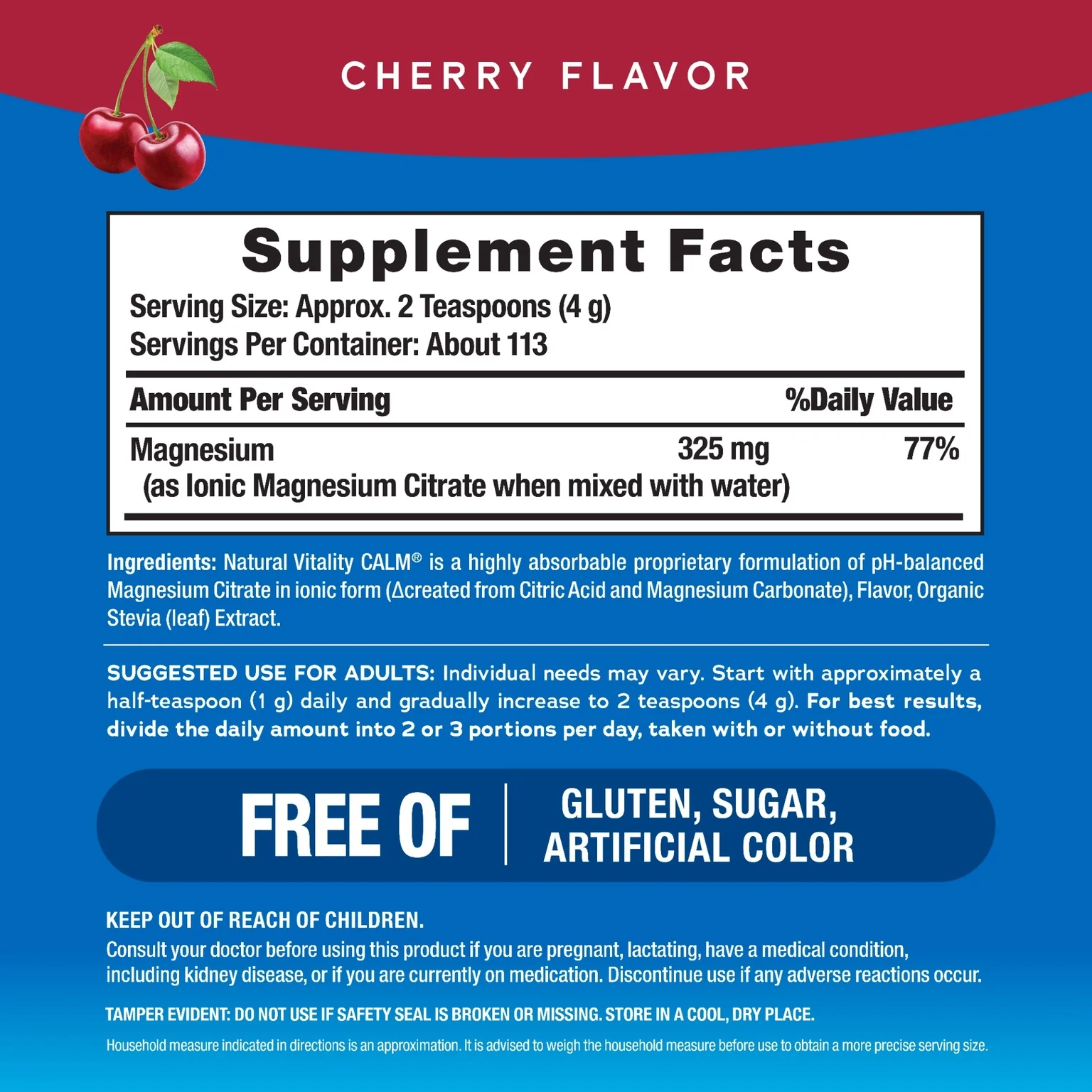 CALM Powder Cherry, 16 oz (453 g) - Image 3