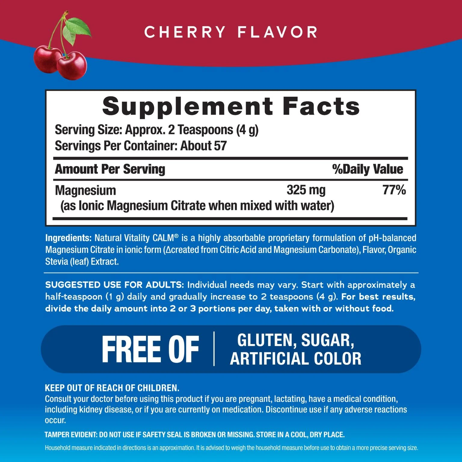 CALM Powder Cherry, 8 oz (226 g) - Image 3