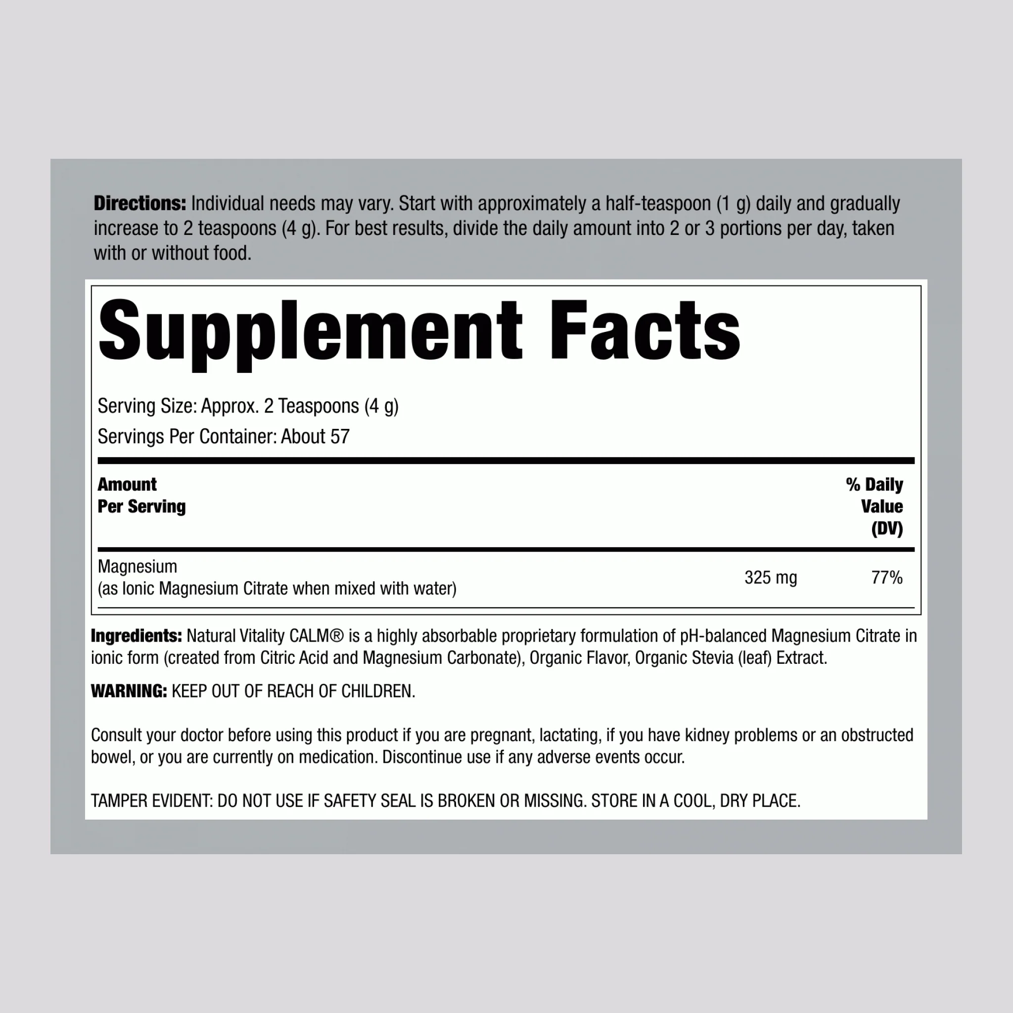 CALM Powder Sweet Lemon, 8 oz (227 g) - Image 2