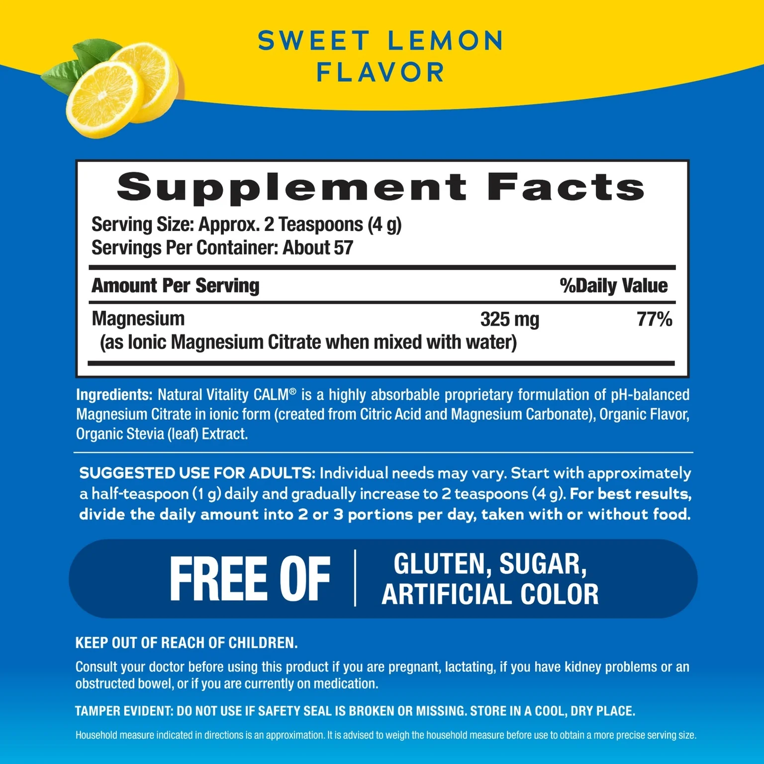 CALM Powder Sweet Lemon, 8 oz (227 g) - Image 3