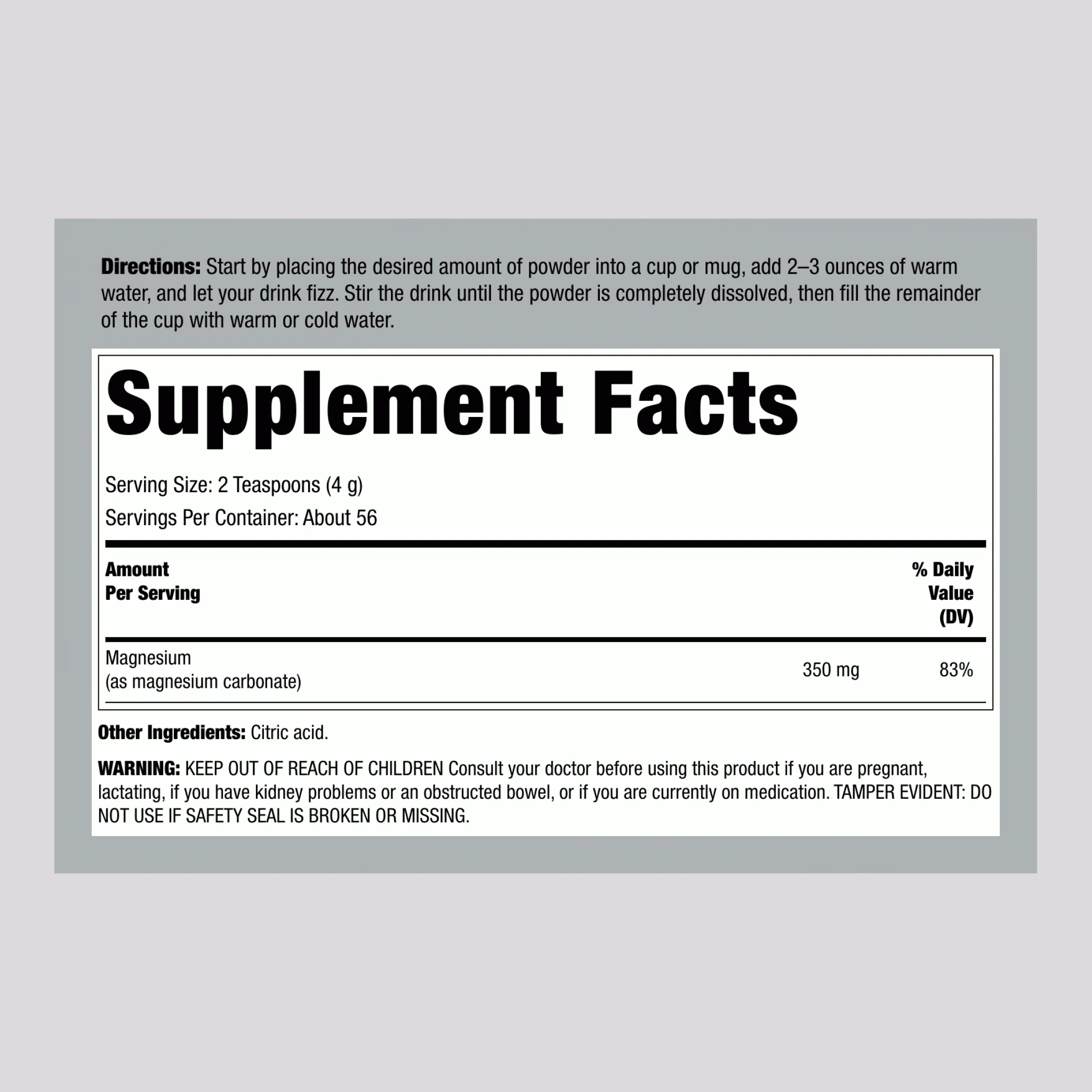 CALM Powder Unflavored, 8 oz (226 g) - Image 2