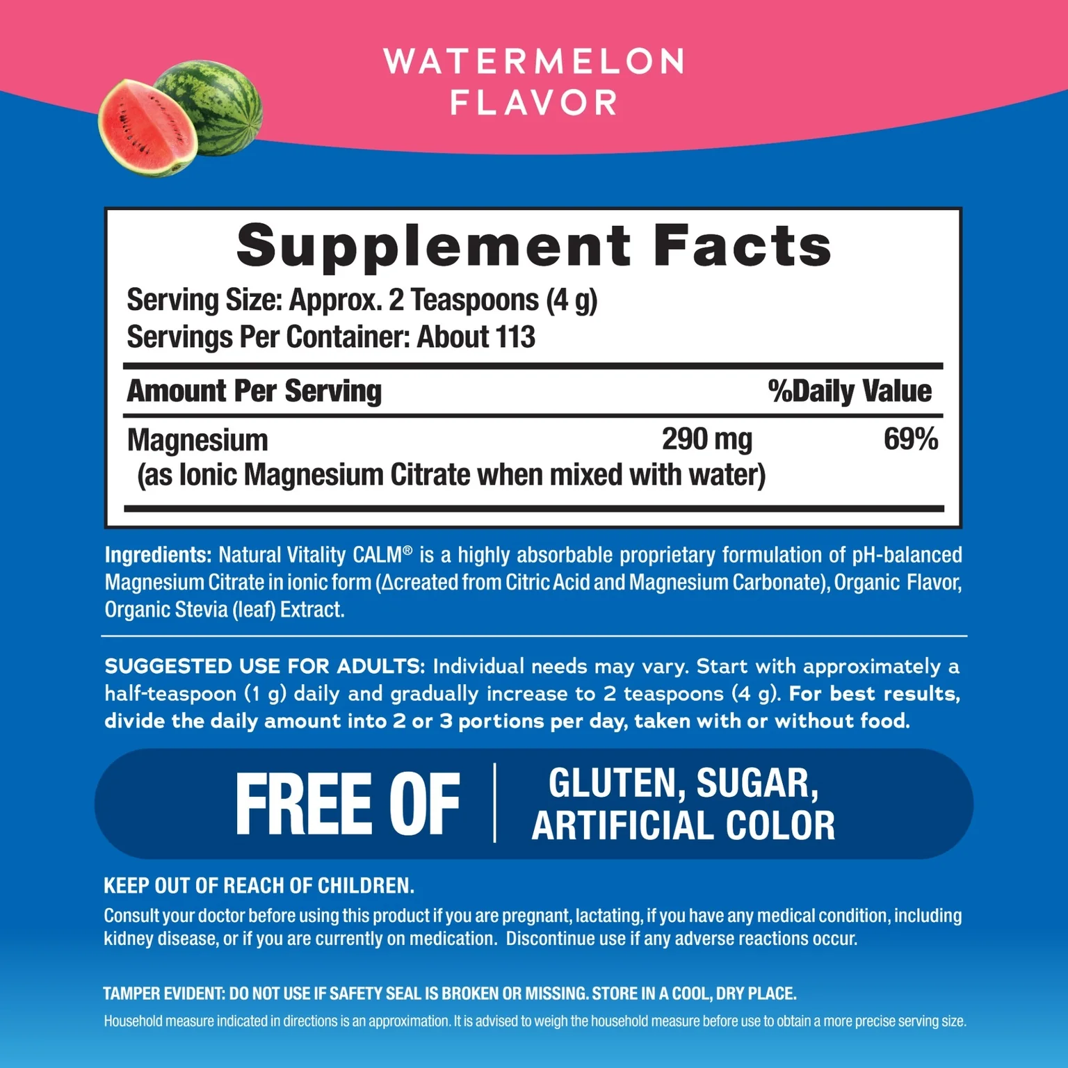 CALM Powder Watermelon, 16 oz (453 g) - Image 3