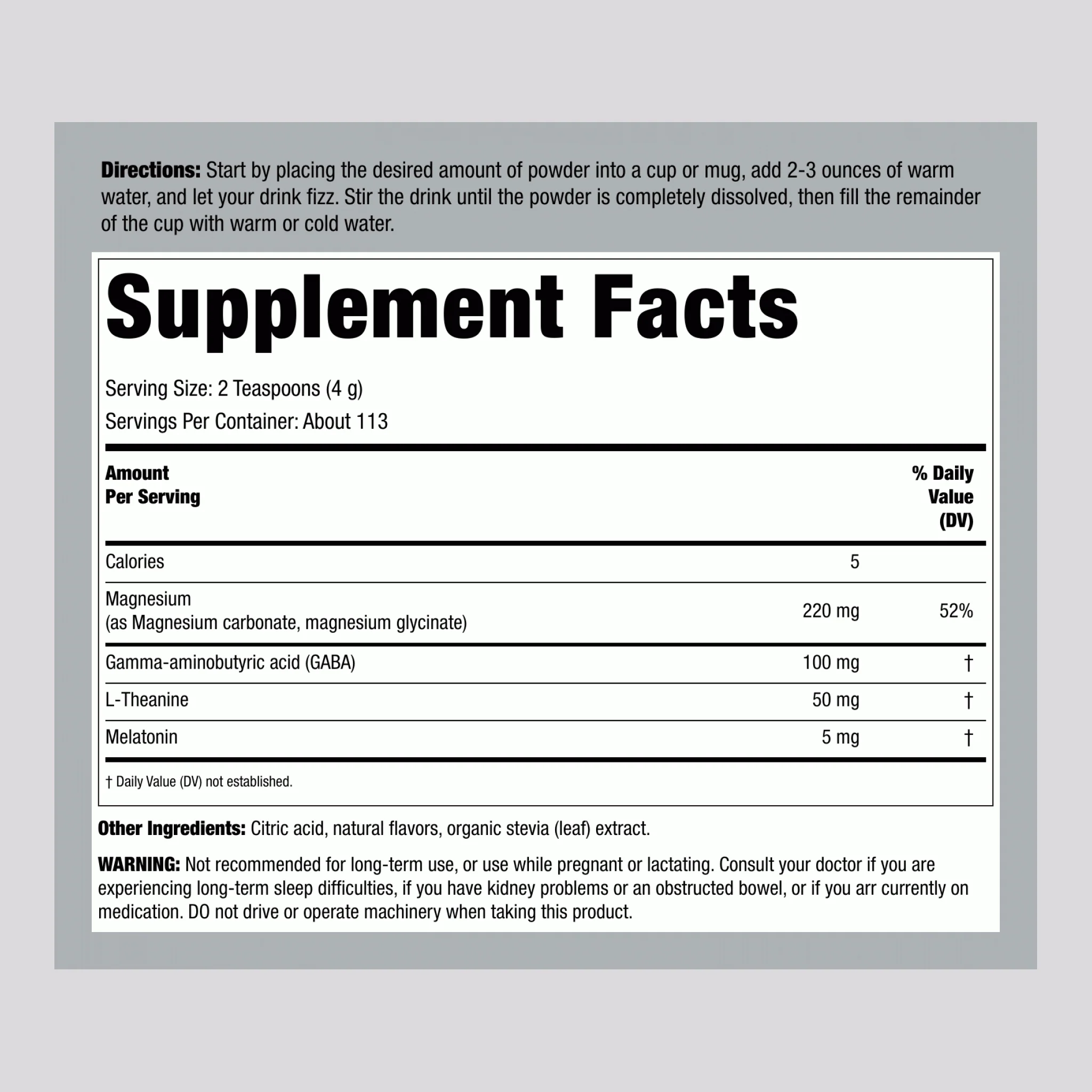 CALM Sleep with Melatonin Powder Wildberry, 16 oz (453 g) - Image 2