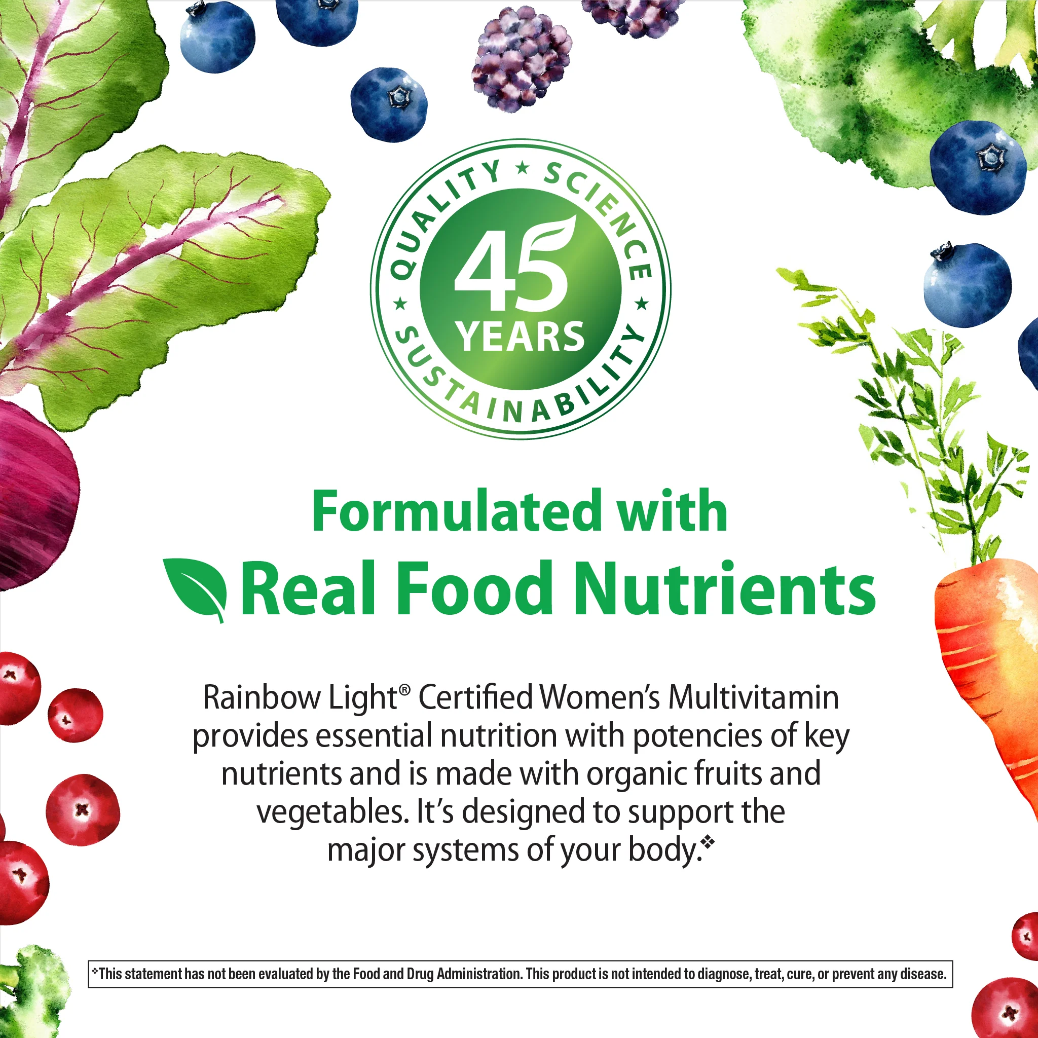 Certified Women's + Real Food Nutrients Multi, 120 Vegetarian Capsules - Image 7
