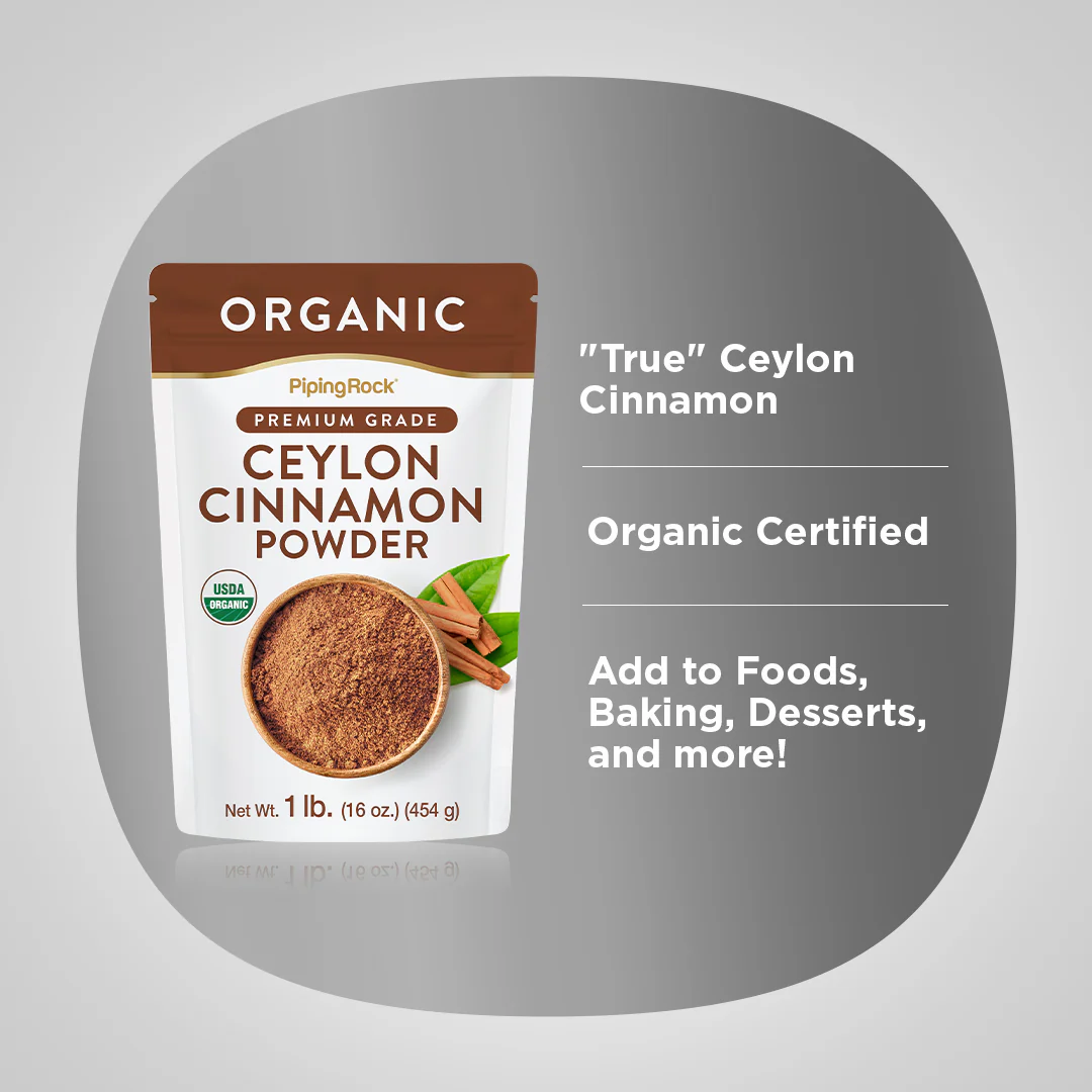 Ceylon Cinnamon Powder (Organic), 1 lb (454 g) Bag, 2  Bags - Image 3
