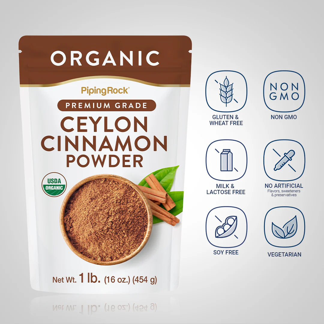 Ceylon Cinnamon Powder (Organic), 1 lb (454 g) Bag, 2  Bags - Image 4