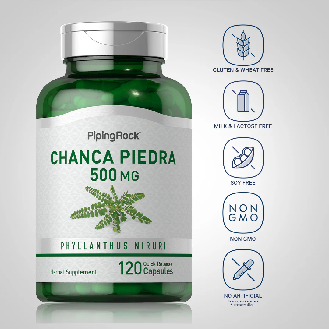 Chanca Piedra (Phyllanthus niruri), 500 mg, 120 Quick Release Capsules, 2  Bottles - Image 5