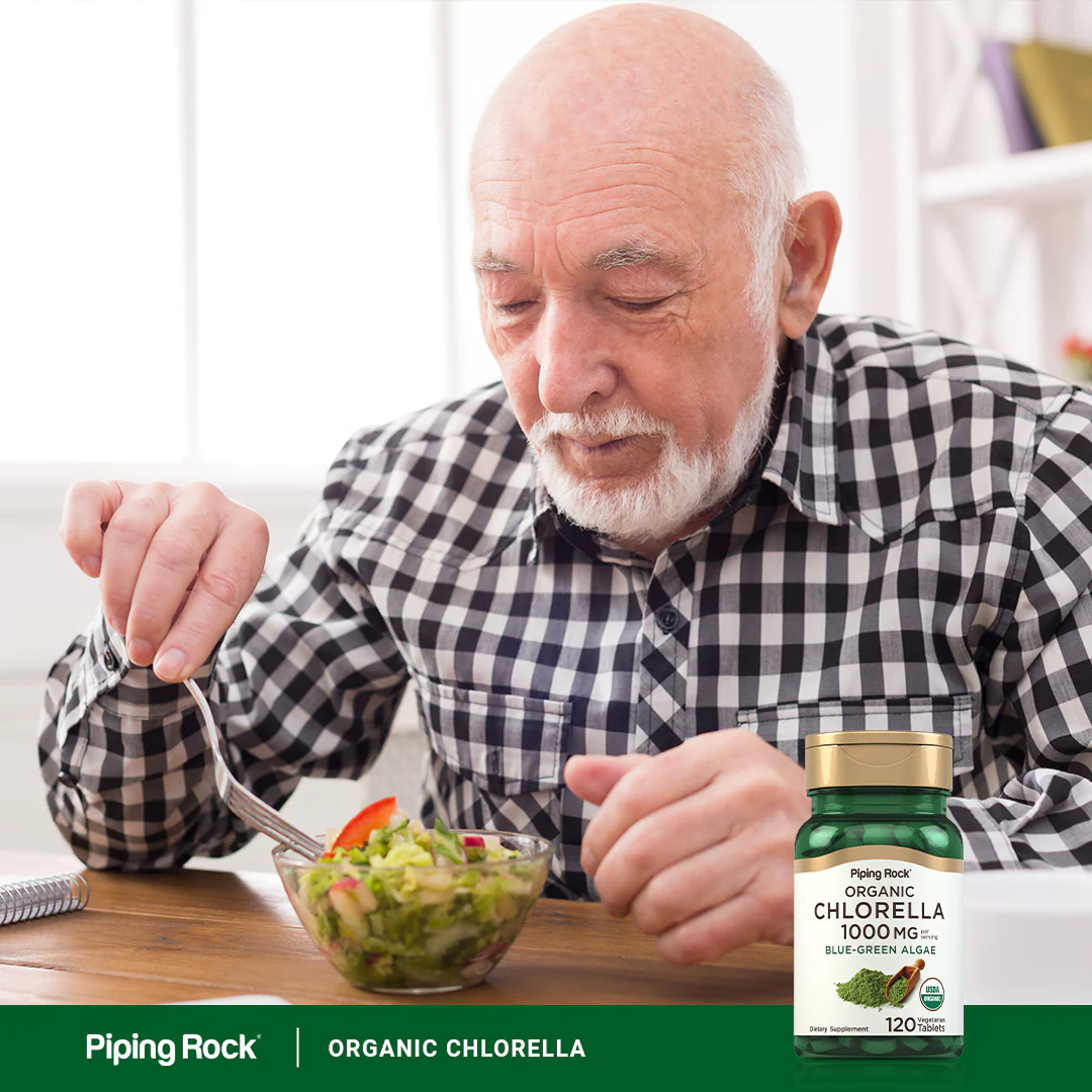 Chlorella (Organic), 1000 mg (per serving), 120 Vegetarian Tablets, 2  Bottles - Image 6