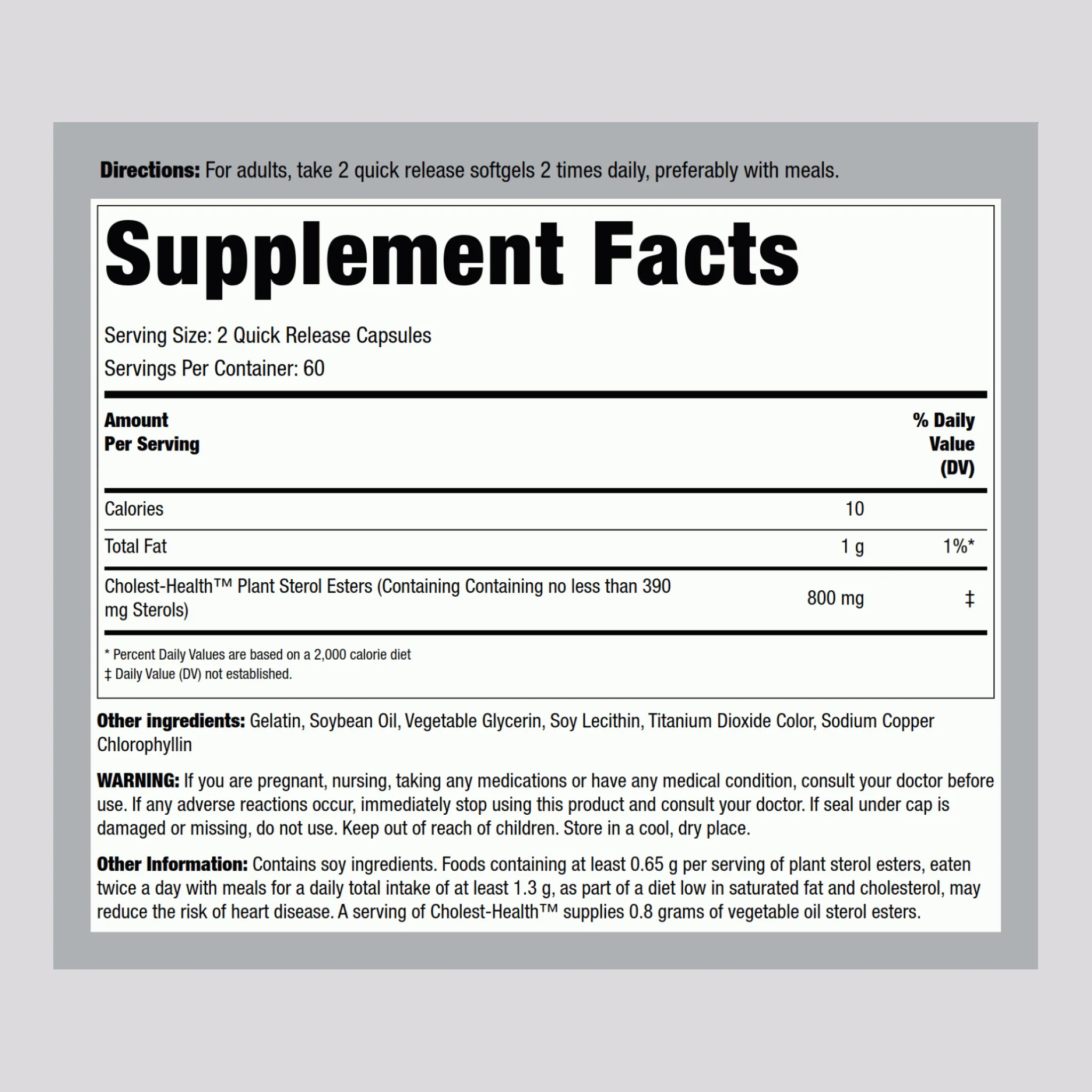 Cholest-Health, 120 Quick Release Softgels - Image 2