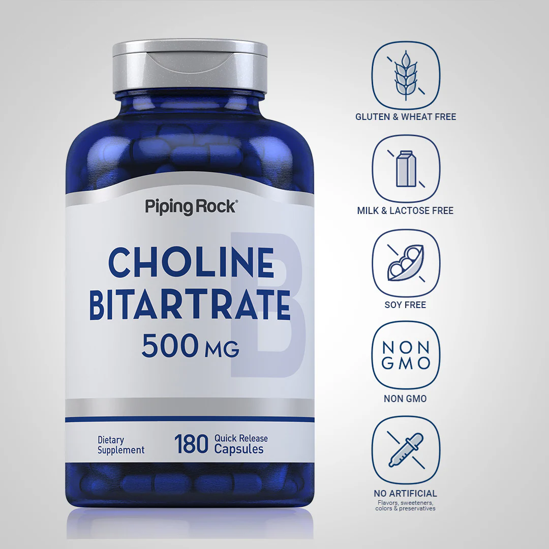 Choline, 500 mg, 180 Quick Release Capsules - Image 5