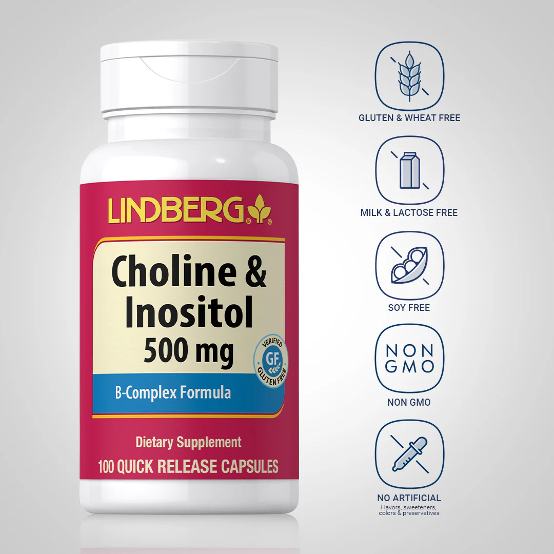 Choline & Inositol 500 mg, 100 Quick Release Capsules - Image 5