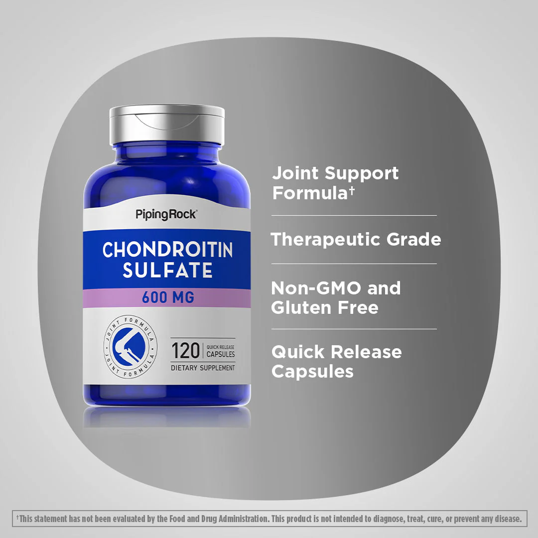 Chondroitin Sulfate, 600 mg, 120 Quick Release Capsules, 2  Bottles - Image 4