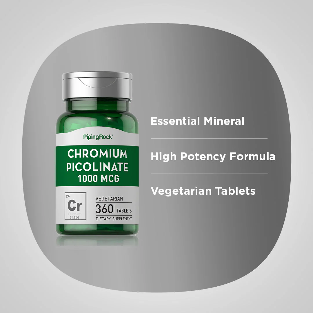 Chromium Picolinate, 1000 mcg, 360 Tablets, 2  Bottles - Image 4