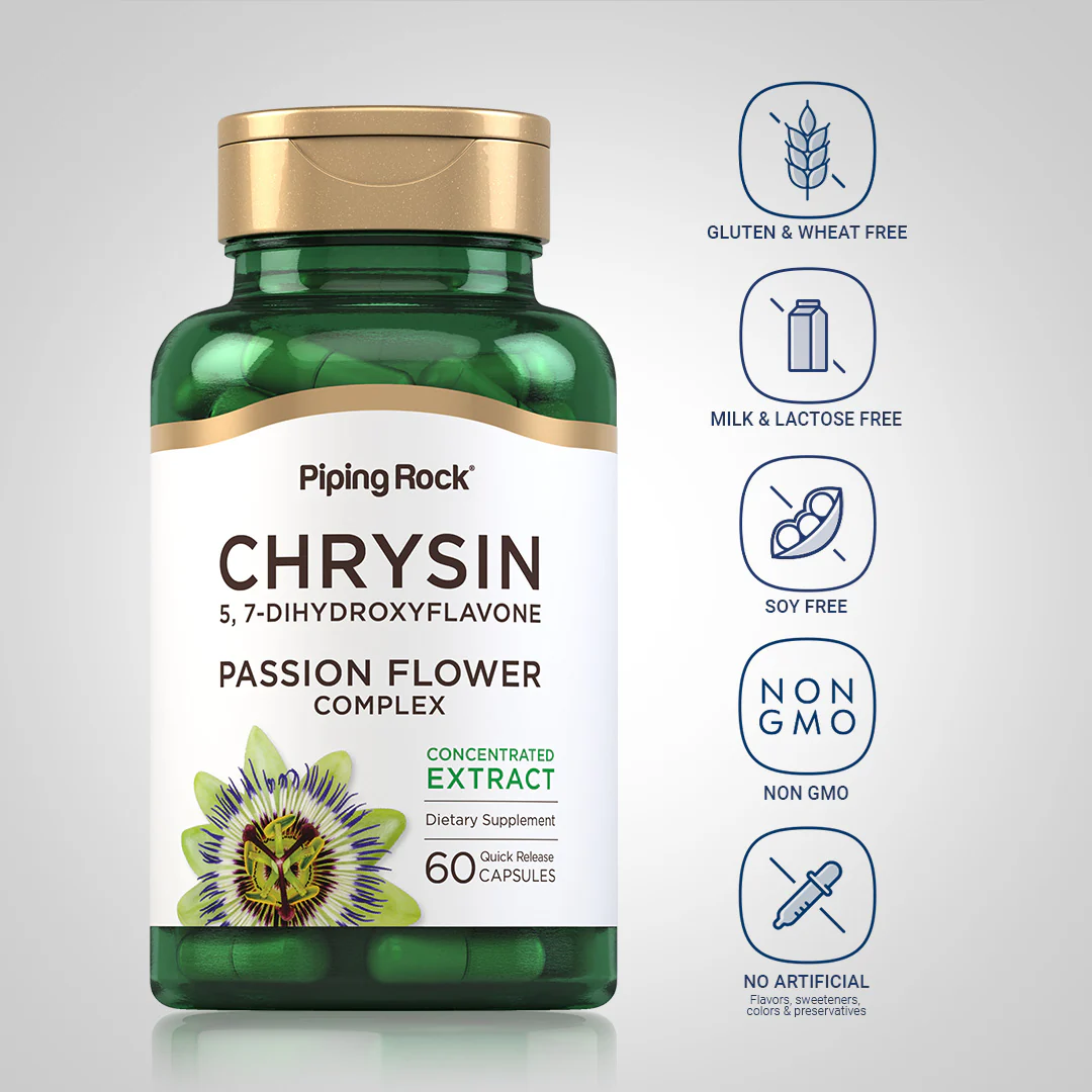 Chrysin Extract (Passion Flower Ext), 500 mg, 60 Quick Release Capsules - Image 6