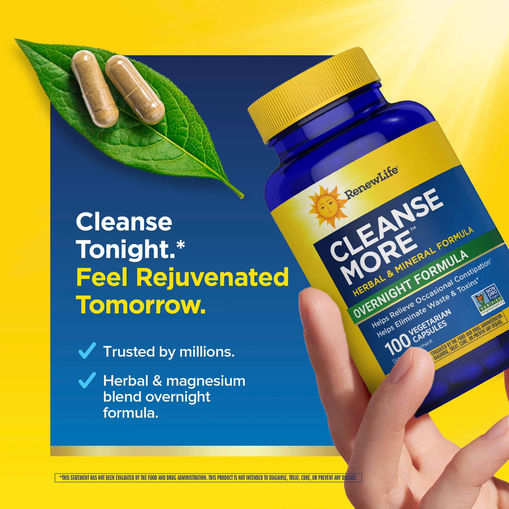 Cleanse More Overnight Formula, 100 Vegetarian Capsules - Image 6
