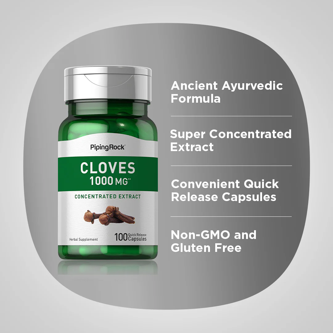 Cloves, 1000 mg, 100 Quick Release Capsules - Image 4