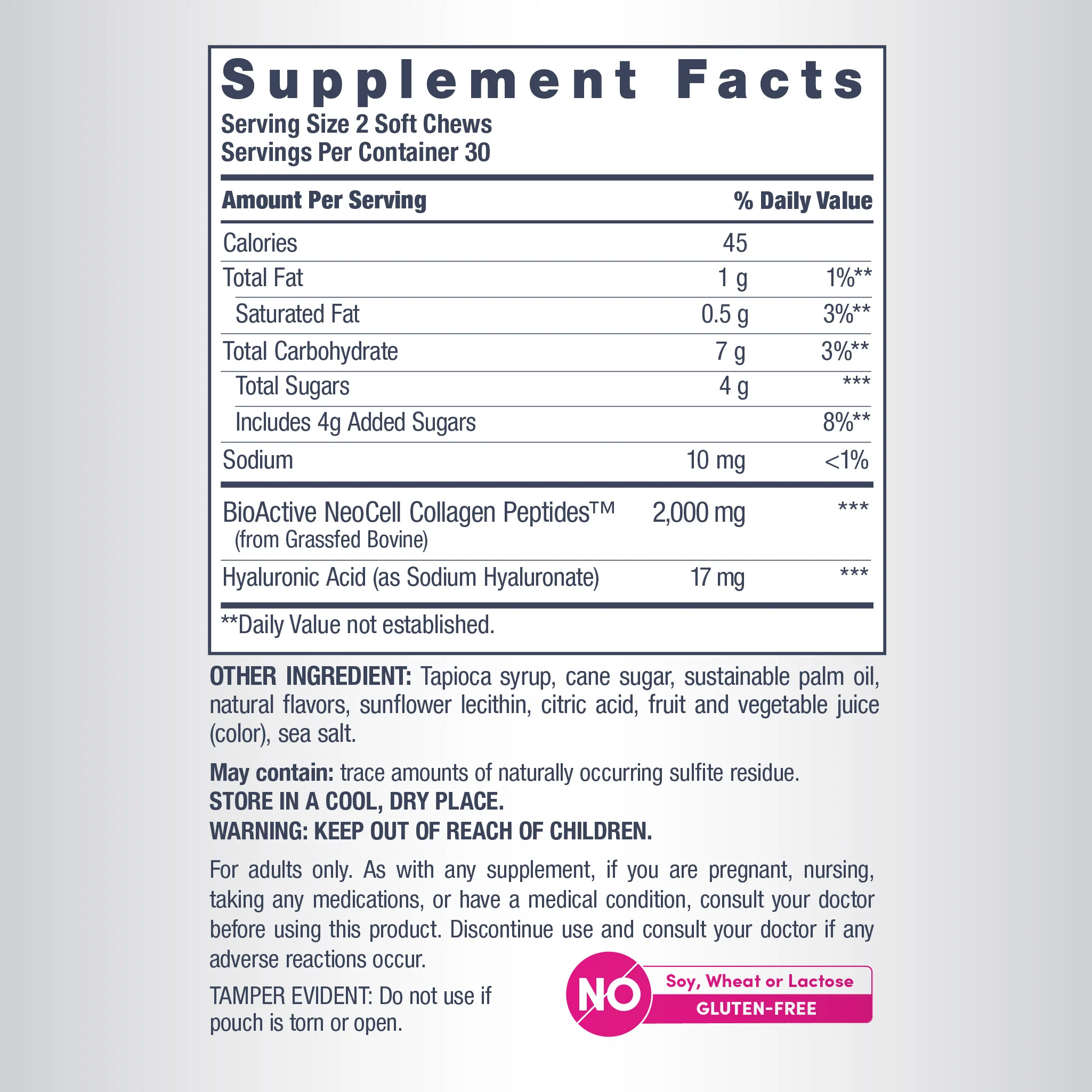 Collagen Beauty Bursts Fruit Punch Flavor, 60 Tasty Soft Chews - Image 3