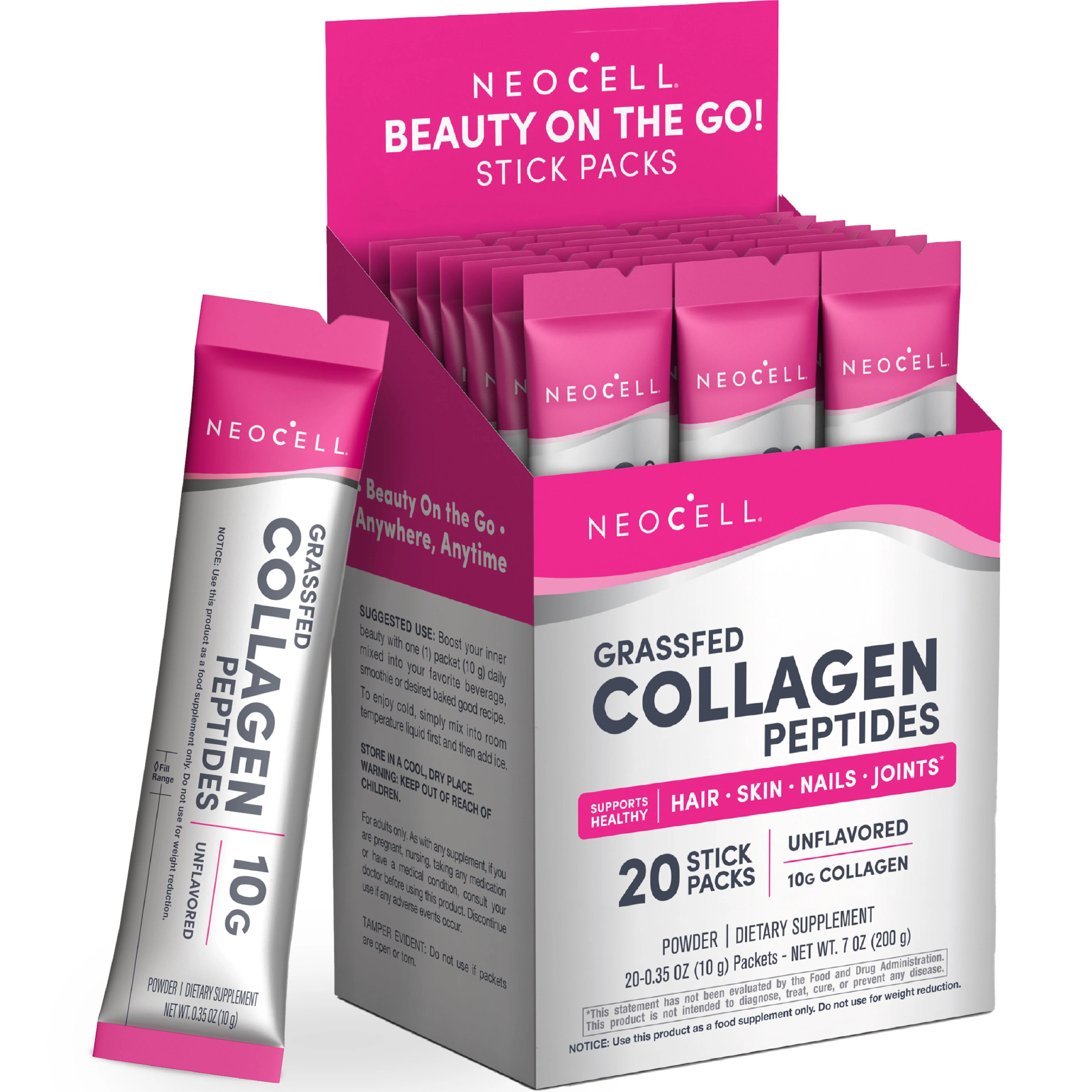 Collagen Peptides 10 gram Stick Packs, 20 Stick Packs - Image 3
