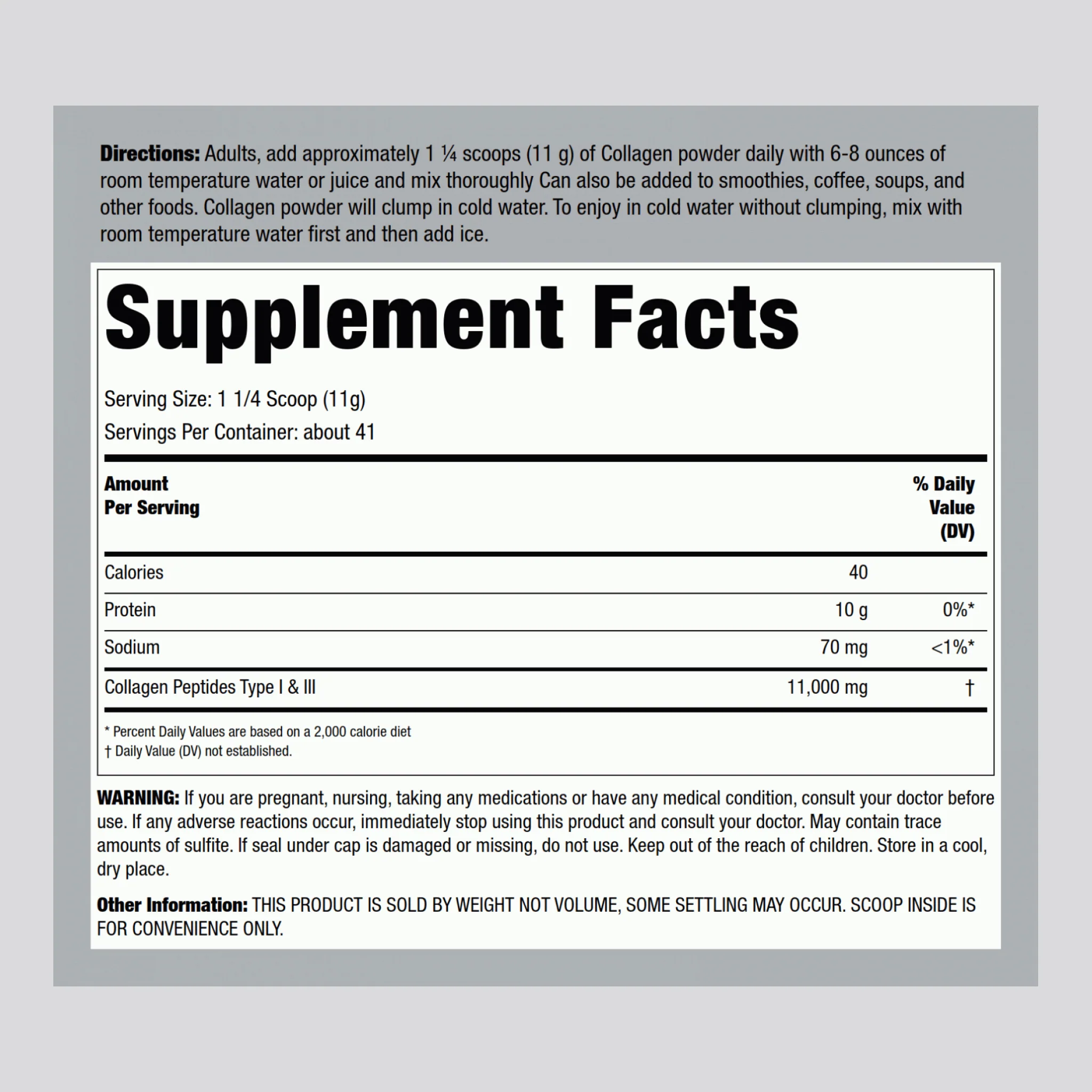 Collagen Peptides Type I & III Powder PeptiFit, 1 lb (454 g) Bottles, 2  Bottles - Image 2