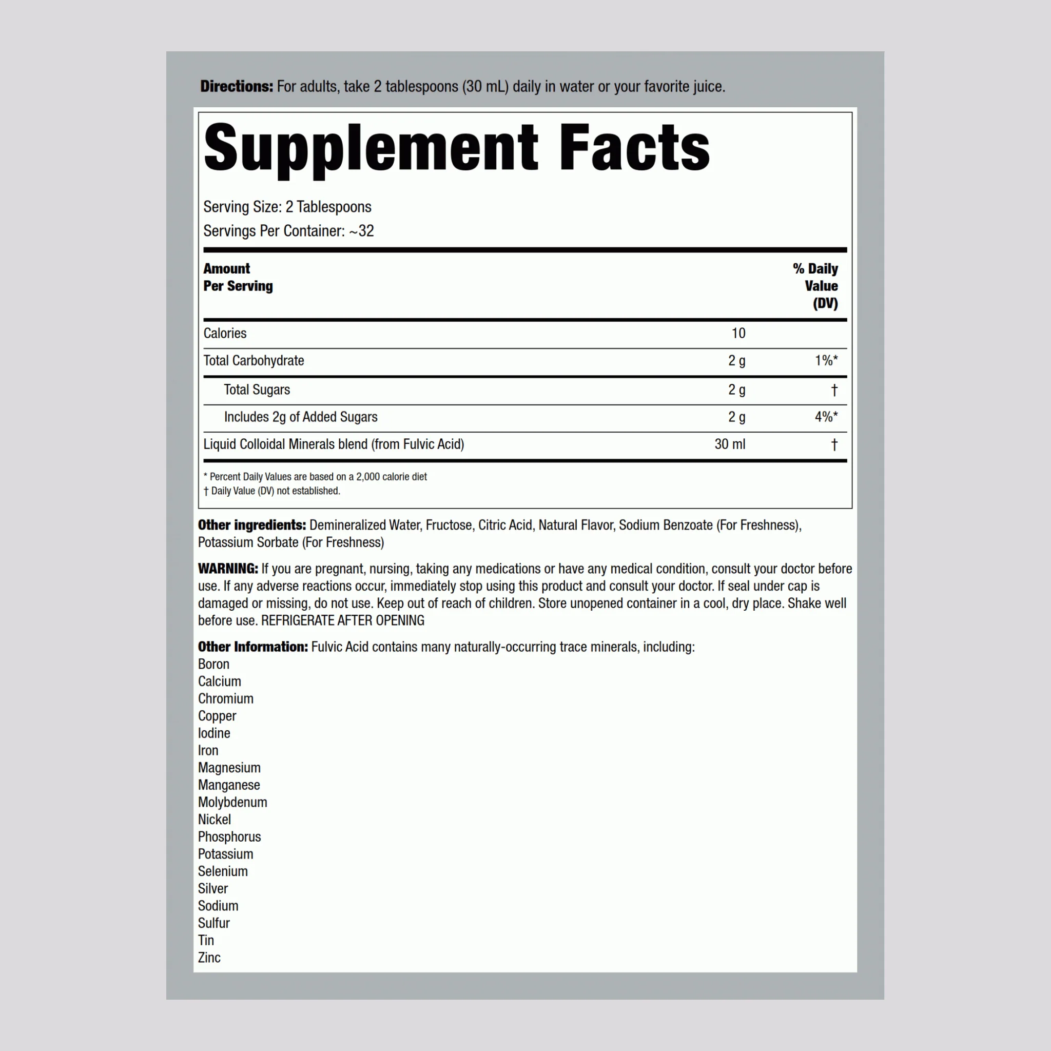 Colloidal Minerals (Delicious Raspberry), 32 fl oz (946 mL) Bottle - Image 2