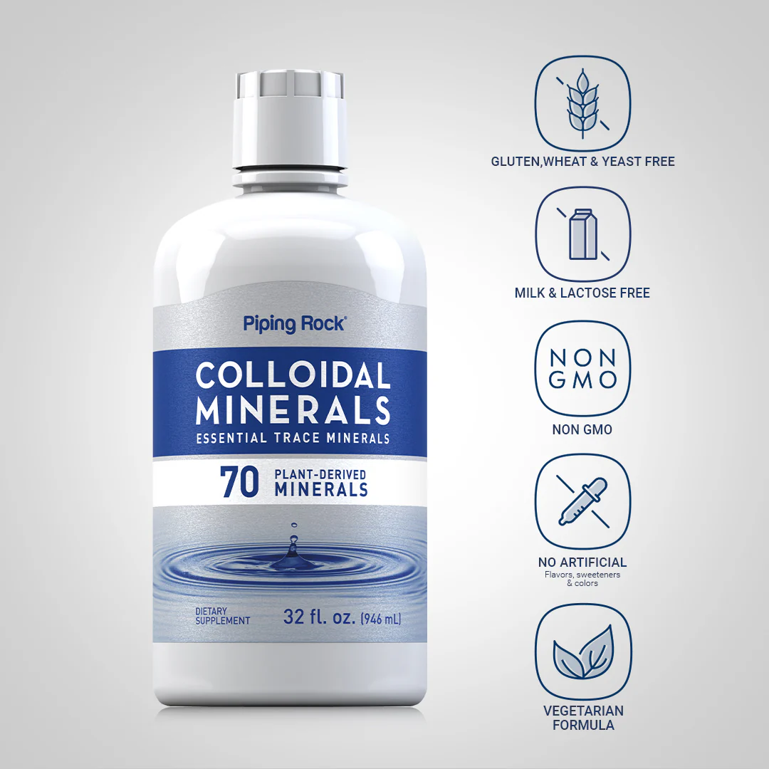Colloidal Minerals (Unflavored), 32 fl oz (946 mL) Bottles, 2  Bottles - Image 4