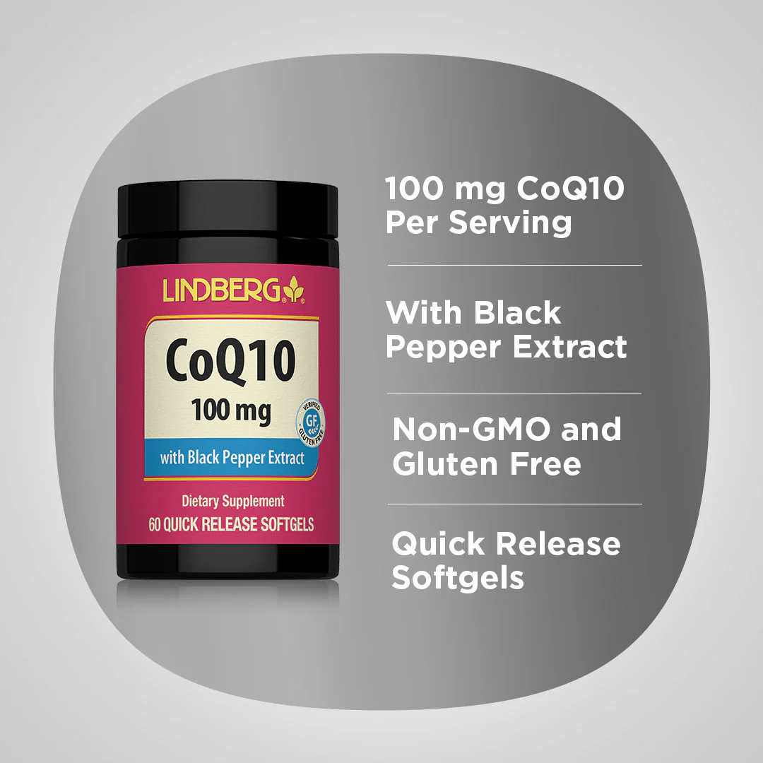 CoQ10, 100 mg, 60 Quick Release Softgels - Image 3