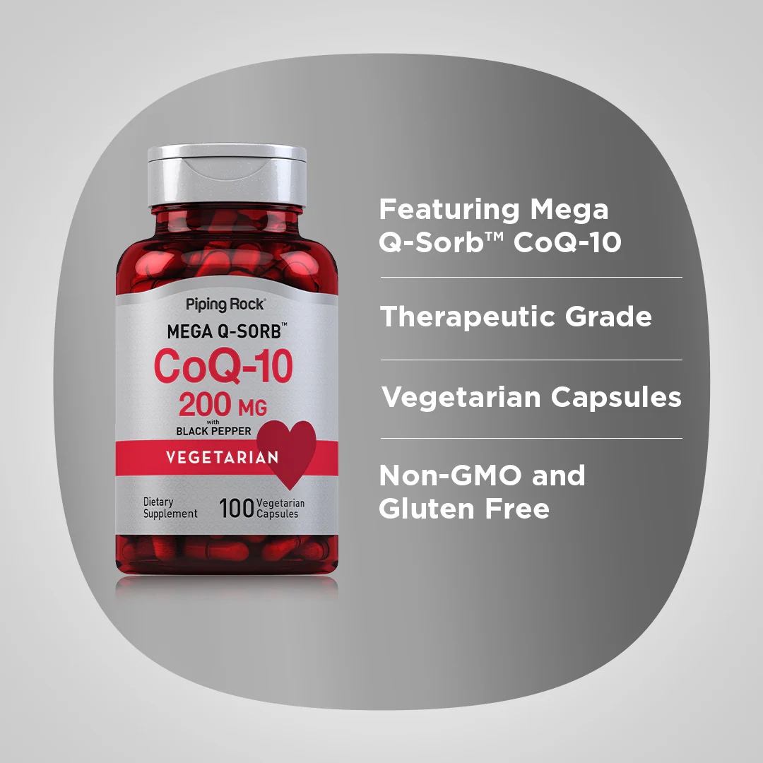 CoQ10, 200 mg, 100 Vegetarian Capsules - Image 4