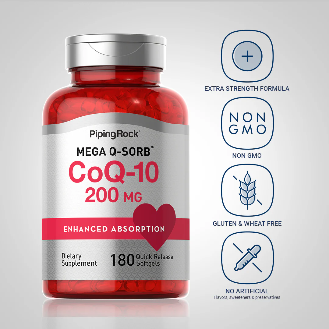 CoQ10, 200 mg, 180 Quick Release Softgels - Image 5