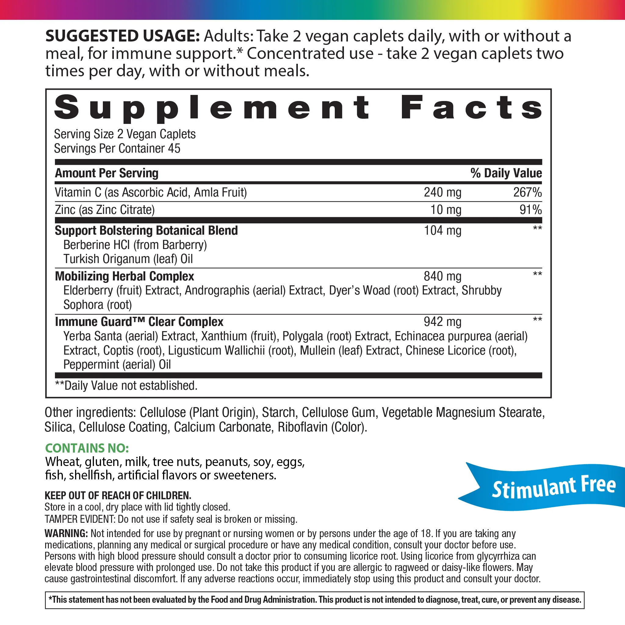 Counter Attack, 90 Vegan Caplets - Image 3