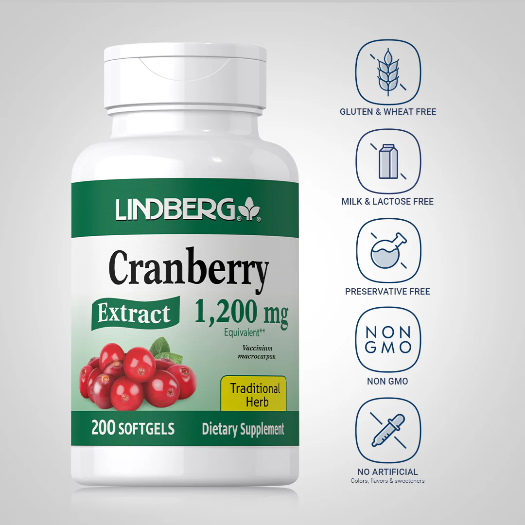 Cranberry Extract, 1200 mg, 200 Softgels - Image 5