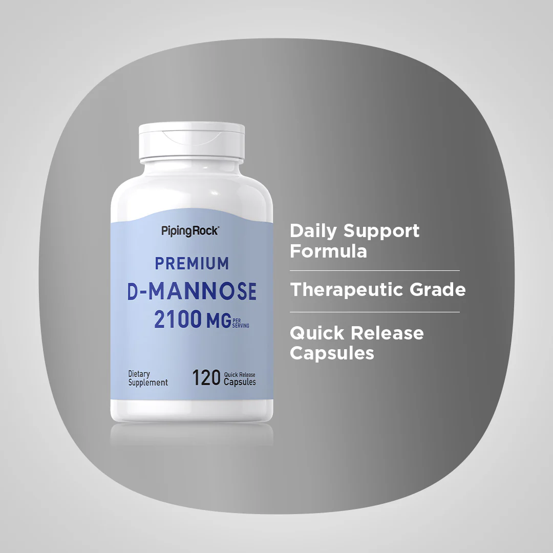 D-Mannose, 2100 mg (per serving), 120 Quick Release Capsules - Image 4