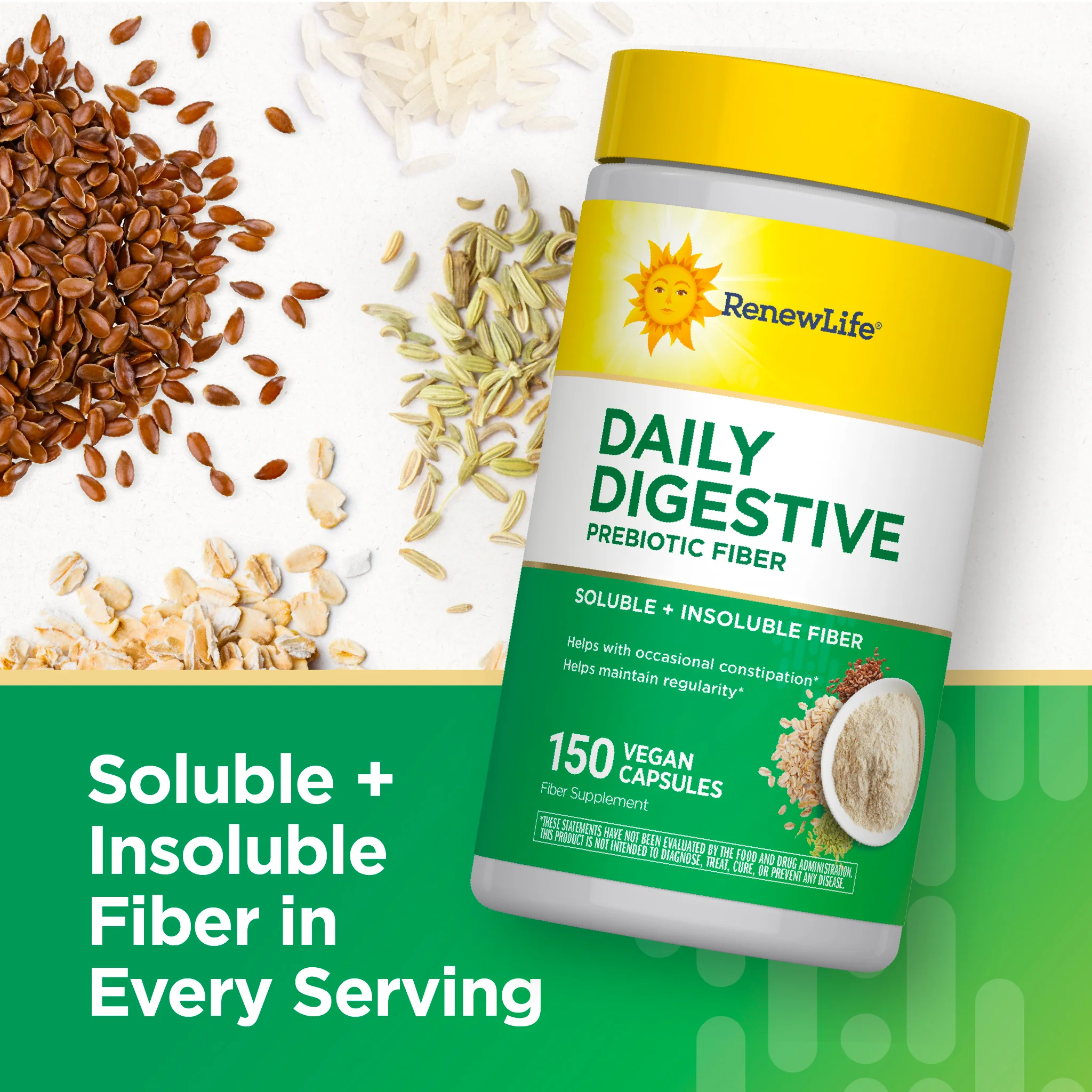 Daily Digestive Prebiotic Fiber, 150 Vegetarian Capsules - Image 7