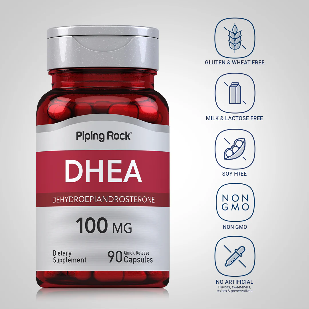 DHEA, 100 mg, 90 Quick Release Capsules - Image 5