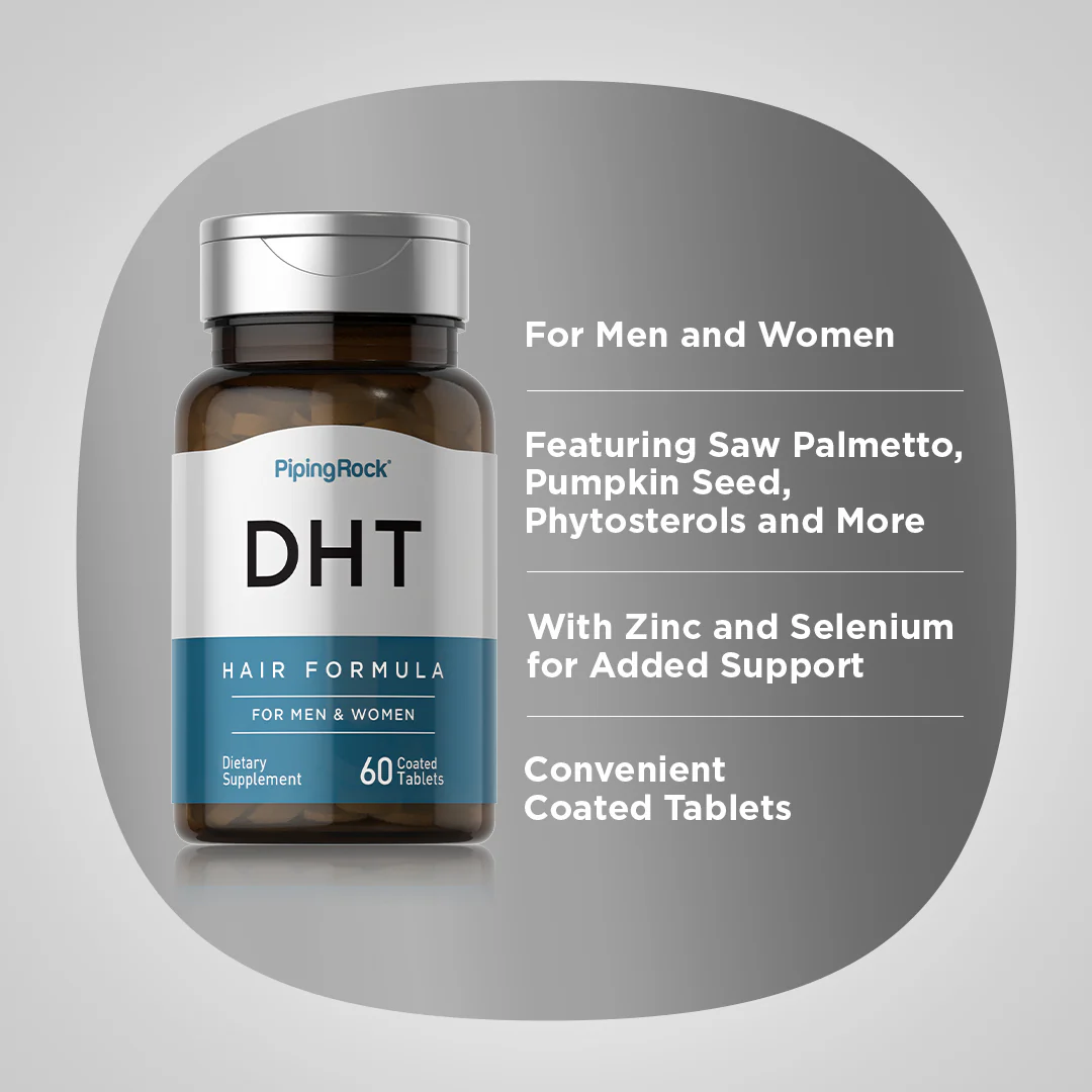 DHT for Men & Women, 60 Coated Tablets, 2  Bottles - Image 4