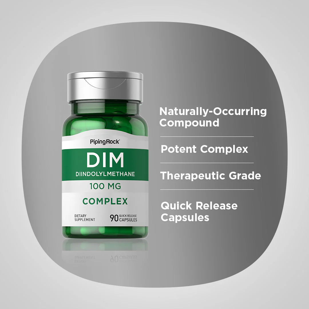 DIM Complex (diindolylmethane), 100 mg, 90 Quick Release Capsules, 2  Bottles - Image 4