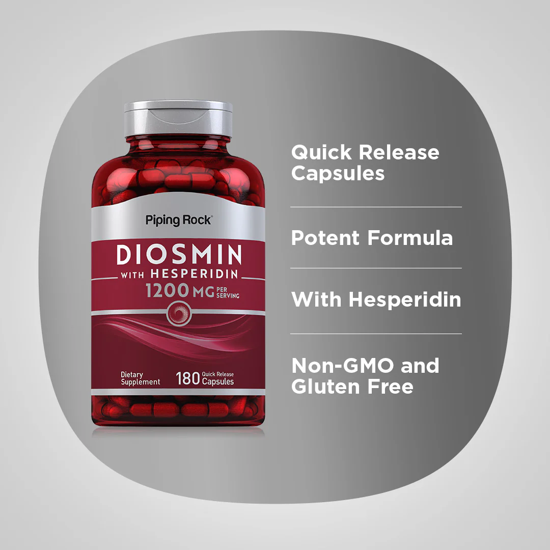 Diosmin w/ Hesperidin, 1200 mg (per serving), 180 Quick Release Capsules - Image 4