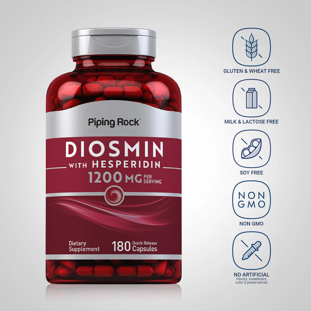 Diosmin w/ Hesperidin, 1200 mg (per serving), 180 Quick Release Capsules, 2  Bottles - Image 5