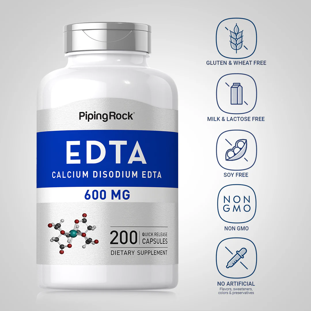 EDTA Calcium Disodium, 600 mg, 200 Quick Release Capsules, 2  Bottles - Image 5