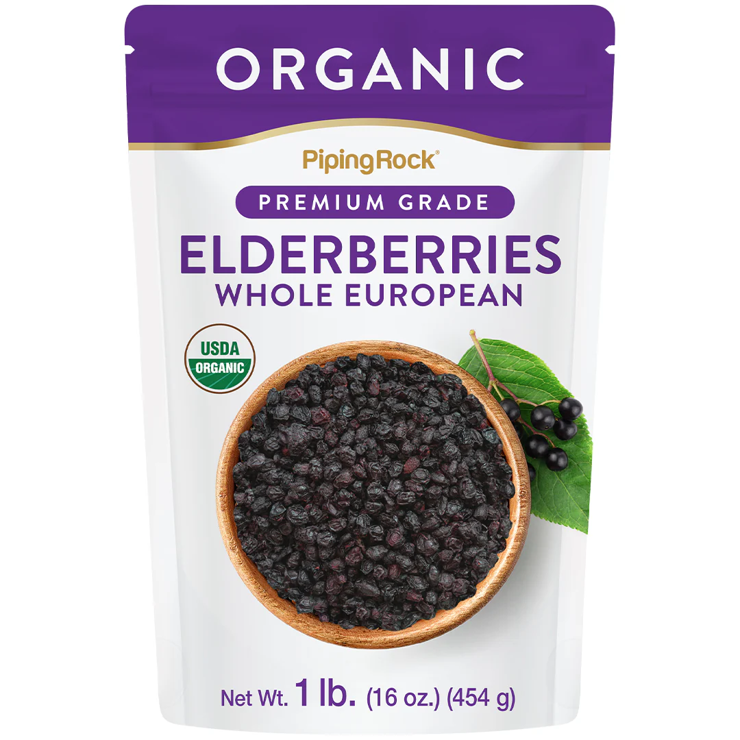Elderberries Whole European (Organic), 1 lb (454 g) Bag - Image 3