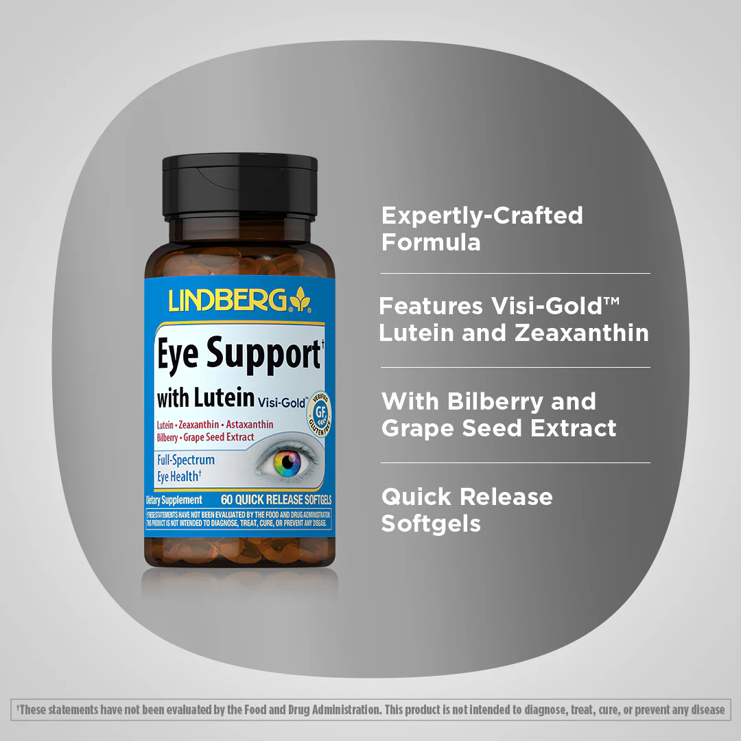 Eye Support with Lutein, 60 Quick Release Softgels - Image 3