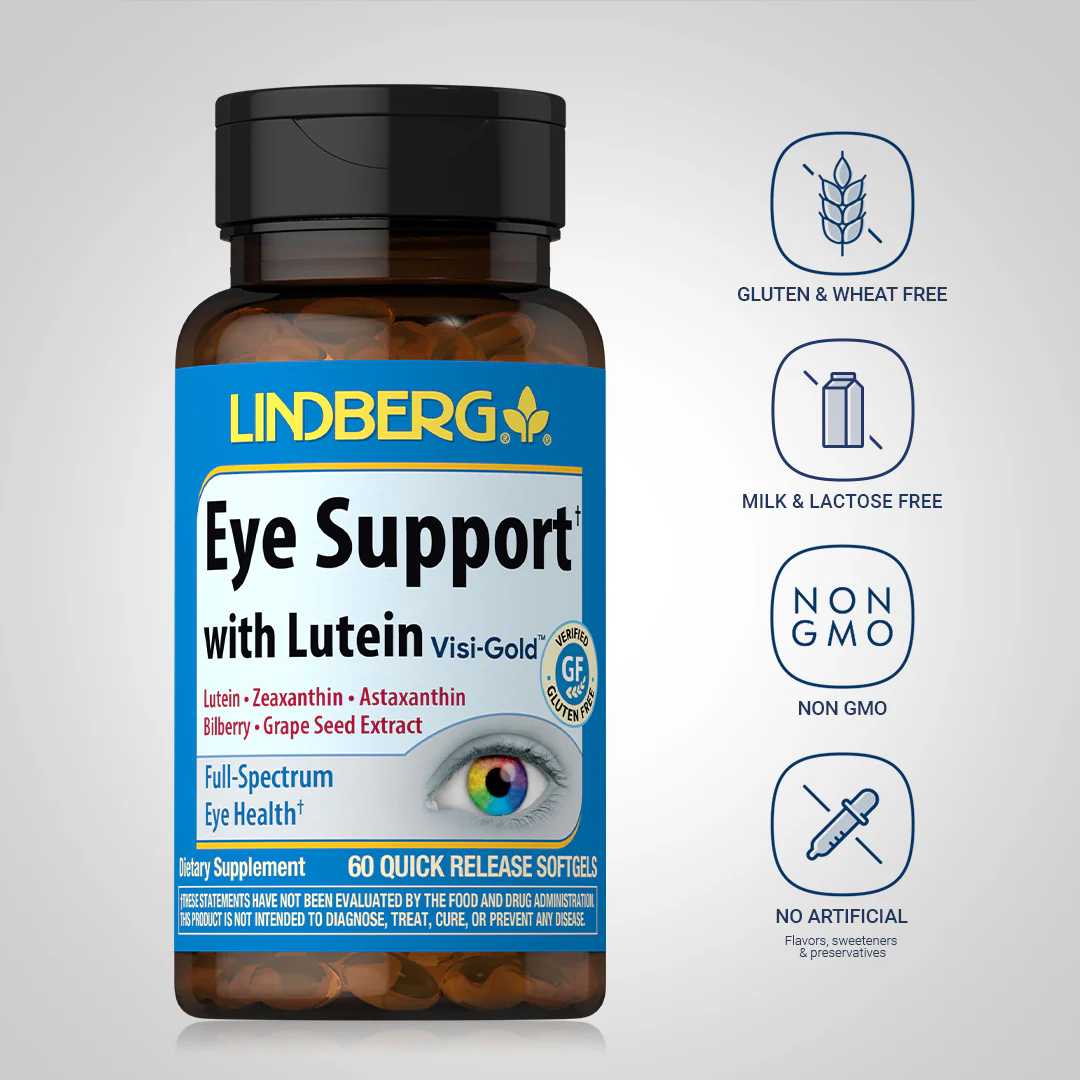 Eye Support with Lutein, 60 Quick Release Softgels - Image 4