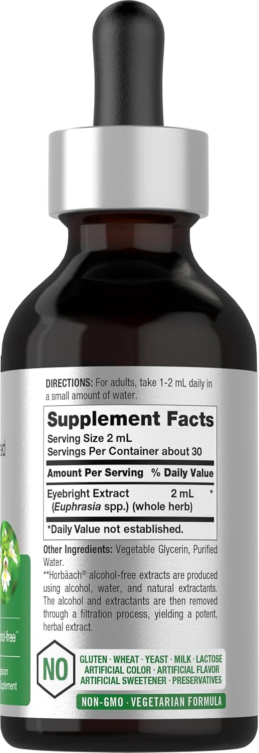 Eyebright Liquid Extract Alcohol Free, 2 fl oz (59 mL) Dropper Bottles - Image 4