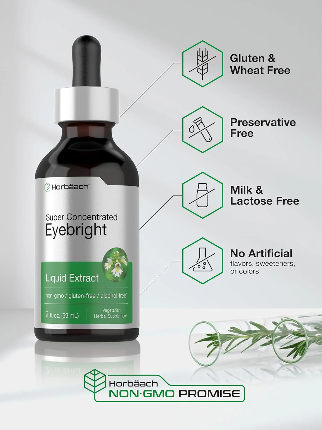 Eyebright Liquid Extract Alcohol Free, 2 fl oz (59 mL) Dropper Bottles - Image 7