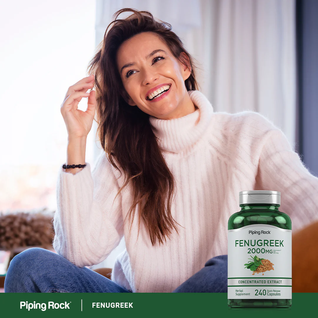 Fenugreek, 2000 mg (per serving), 240 Quick Release Capsules - Image 7