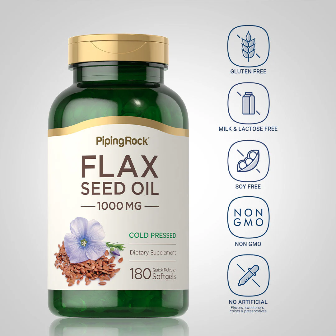 Flaxseed Oil, 1000 mg, 180 Quick Release Softgels, 2  Bottles - Image 6