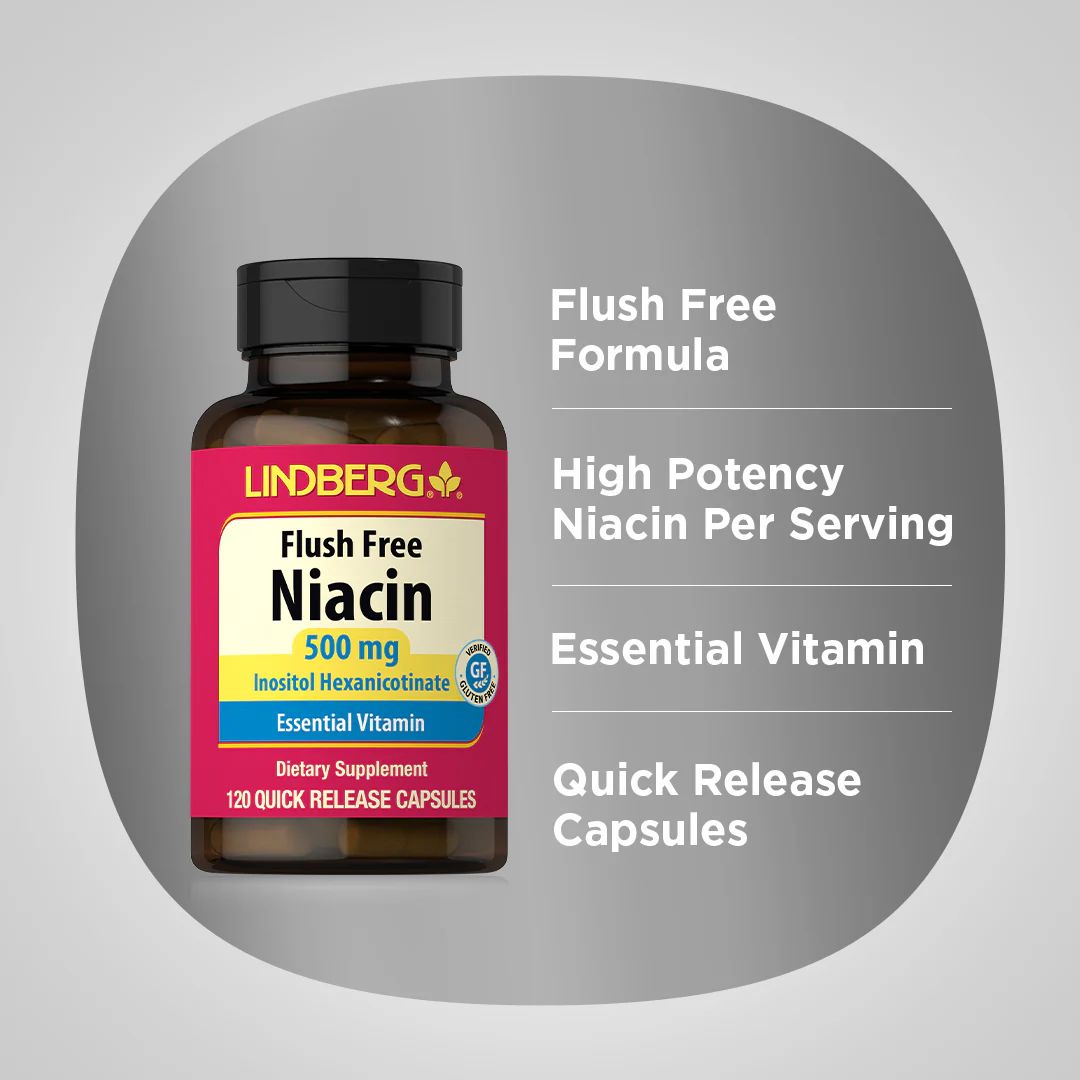 Flush Free Niacin, 500 mg, 120 Quick Release Capsules - Image 4