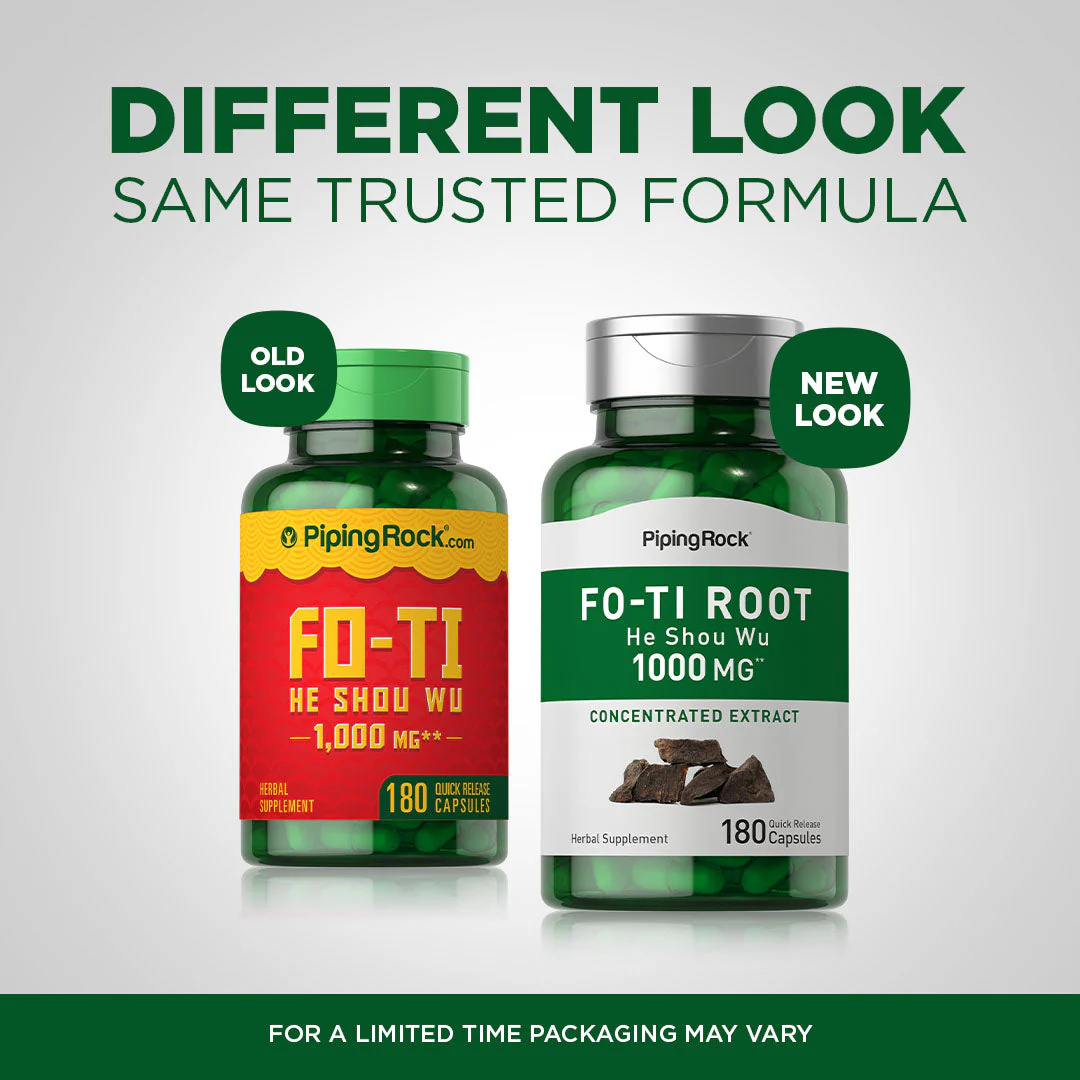 Fo-Ti Root He-Shou-Wu, 1000 mg, 180 Quick Release Capsules - Image 4
