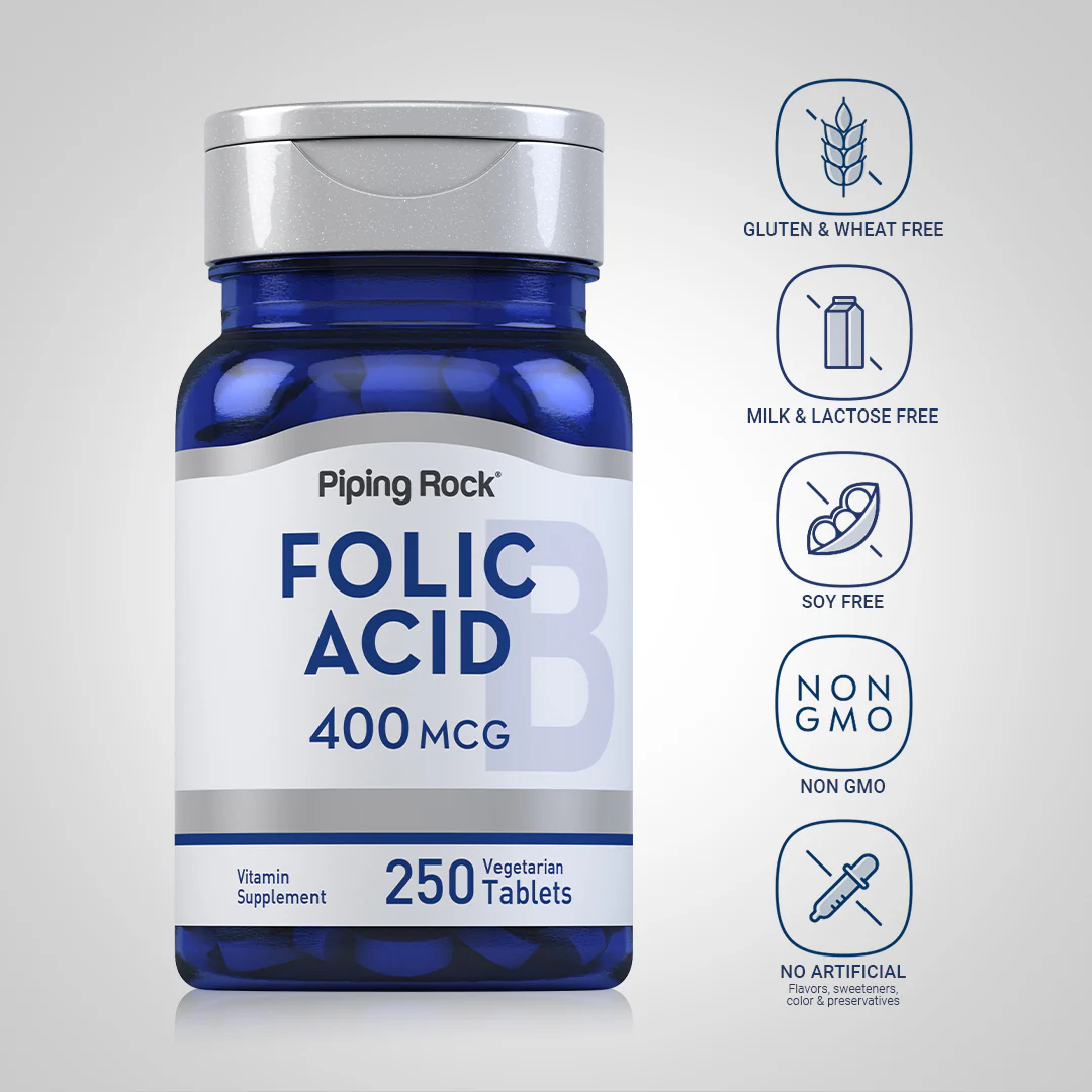 Folic Acid, 400 mcg, 250 Vegetarian Tablets - Image 4