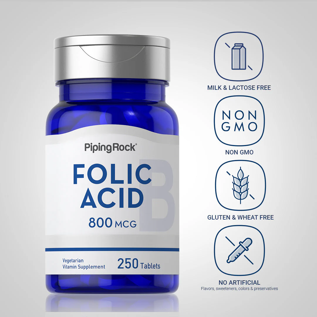 Folic Acid, 800 mcg, 250 Tablets, 2  Bottles - Image 5